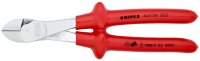 KNIPEX 74 07 250 Kraft-Seitenschneider tauchisoliert, VDE-geprüft verchromt 250 mm