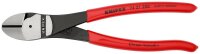 KNIPEX 74 21 200 Kraft-Seitenschneider mit Kunststoff überzogen schwarz atramentiert 200 mm