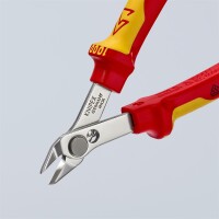KNIPEX 78 06 125 SB Electronic Super Knips® VDE isoliert mit Mehrkomponenten-Hüllen, VDE-geprüft 125 mm