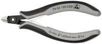 KNIPEX 79 02 120 ESD Präzisions-Elektronik-Seitenschneider ESD mit Mehrkomponenten-Hüllen brüniert 120 mm