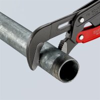 KNIPEX 83 61 015 Rohrzange S-Maul mit Schnelleinstellung mit Kunststoff überzogen grau pulverbeschichtet 420 mm