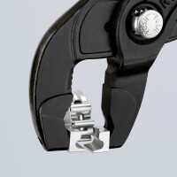 KNIPEX 85 51 180 C Schlauchschellenzange für Click-Schellen mit rutschhemmendem Kunststoff überzogen grau atramentiert 180 mm