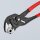 KNIPEX 86 01 300 SB Zangenschlüssel Zange und Schraubenschlüssel in einem Werkzeug mit rutschhemmendem Kunststoff überzogen schwarz atramentiert 300 mm