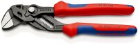 KNIPEX 86 02 180 SB Zangenschlüssel Zange und Schraubenschlüssel in einem Werkzeug mit Mehrkomponenten-Hüllen schwarz atramentiert 180 mm