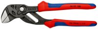 KNIPEX 86 02 180 SB Zangenschlüssel Zange und Schraubenschlüssel in einem Werkzeug mit Mehrkomponenten-Hüllen schwarz atramentiert 180 mm