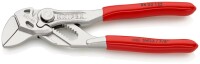 KNIPEX 86 03 125 SB Mini-Zangenschlüssel Zange und Schraubenschlüssel in einem Werkzeug mit Kunststoff überzogen verchromt 125 mm