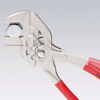 KNIPEX 86 03 150 Zangenschlüssel Zange und Schraubenschlüssel in einem Werkzeug mit Kunststoff überzogen verchromt 150 mm