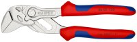 KNIPEX 86 05 150 Zangenschlüssel Zange und Schraubenschlüssel in einem Werkzeug mit Mehrkomponenten-Hüllen verchromt 150 mm