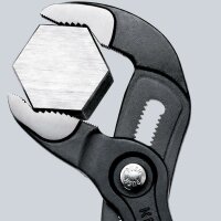 KNIPEX 87 01 125 SB Cobra® Hightech-Wasserpumpenzange mit rutschhemmendem Kunststoff überzogen grau atramentiert 125 mm