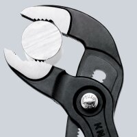 KNIPEX 87 01 125 SB Cobra® Hightech-Wasserpumpenzange mit rutschhemmendem Kunststoff überzogen grau atramentiert 125 mm