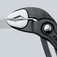 KNIPEX 87 01 150 Cobra® Hightech-Wasserpumpenzange mit rutschhemmendem Kunststoff überzogen grau atramentiert 150 mm