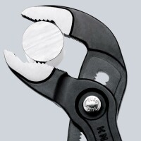KNIPEX 87 01 180 Cobra® Hightech-Wasserpumpenzange mit rutschhemmendem Kunststoff überzogen grau atramentiert 180 mm