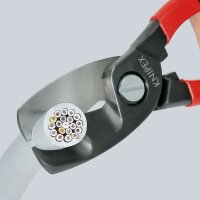 KNIPEX 95 12 200 Kabelschere mit Doppelschneide mit Comfort-Griffen brüniert 200 mm