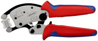 KNIPEX 97 53 18 SB Twistor16® Selbsteinstellende Crimpzange für Aderendhülsen mit drehbarem Crimpkopf mit Mehrkomponenten-Hüllen verchromt 200 mm