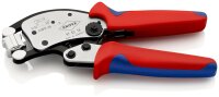 KNIPEX 97 53 18 SB Twistor16® Selbsteinstellende Crimpzange für Aderendhülsen mit drehbarem Crimpkopf mit Mehrkomponenten-Hüllen verchromt 200 mm