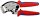 KNIPEX 97 53 18 SB Twistor16® Selbsteinstellende Crimpzange für Aderendhülsen mit drehbarem Crimpkopf mit Mehrkomponenten-Hüllen verchromt 200 mm