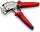 KNIPEX 97 53 18 SB Twistor16® Selbsteinstellende Crimpzange für Aderendhülsen mit drehbarem Crimpkopf mit Mehrkomponenten-Hüllen verchromt 200 mm