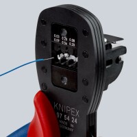 KNIPEX 97 54 25 Crimpzange für Miniaturstecker Parallelcrimp für Stecker der Serie Micro-Fit™ von Molex LLC mit Mehrkomponenten-Hüllen brüniert 190 mm