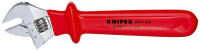 KNIPEX 98 07 250 Rollgabelschlüssel tauchisoliert verchromt 260 mm