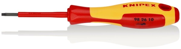 KNIPEX 98 26 10 Schraubendreher für Torx®-Schrauben isolierender Mehrkomponenten-Griff, VDE-geprüft brüniert 160 mm