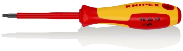 KNIPEX 98 26 15 Schraubendreher für Torx®-Schrauben isolierender Mehrkomponenten-Griff, VDE-geprüft brüniert 185 mm