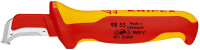 KNIPEX 98 55 Abmantelungsmesser mit Gleitschuh isolierender Mehrkomponenten-Griff, VDE-geprüft 180 mm