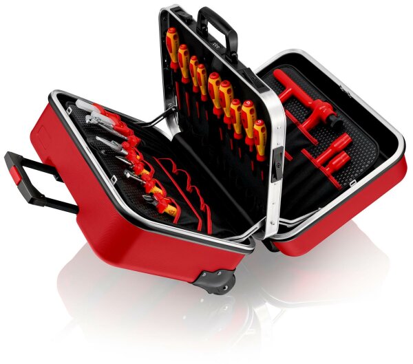 KNIPEX 98 99 15 Werkzeugkoffer "BIG Twin Move RED" Elektro Kompetenz 42-teilig 290 mm