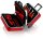 KNIPEX 98 99 15 Werkzeugkoffer "BIG Twin Move RED" Elektro Kompetenz 42-teilig 290 mm