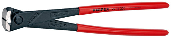 KNIPEX 99 11 250 SB Kraft-Monierzange hochübersetzt mit Kunststoff überzogen schwarz atramentiert 250 mm