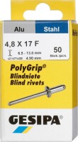 Mini-Pack PolyGrip Alu/Stahl 4,8 x 17 Gesipa