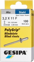 Mini-Pack PolyGrip Alu/Stahl 3,2 x 11 Gesipa