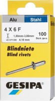 Blindniet Alu/Stahl Flachrundkopf Mini-Pack 4x6mm a...