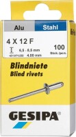 Blindniet Alu/Stahl Flachrundkopf Mini-Pack 4x12mm a...