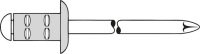 Mehrbereichs-Blindniet Alu Flachrundkopf 3,2x8mm GESIPA  (1000 Stück)