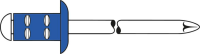 Mehrbereichs-Blindniet Stahl/Stahl Flachrundkopf4x10mm GESIPA  (500 Stück)