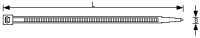 Kältebeständige Kabelbinder 7,8 x 380 schwarz 100 Stck./VP (-40°C)