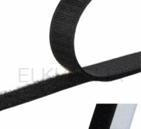 10 mm - Hakenband "ohne Kleber" schwarz 100m/Rolle
