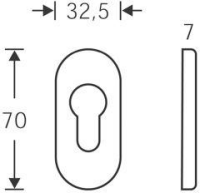 PT-Schlüsselrosette,PZ, 0 17 1757,oval,Alu F1