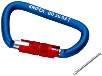 KNIPEX 00 50 03 T BK Materialkarabiner 2 Stück  (SB-Karte/Blister)