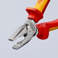 KNIPEX 02 06 200 Kraft-Kombizange isoliert mit Mehrkomponenten-Hüllen, VDE-geprüft verchromt 200 mm