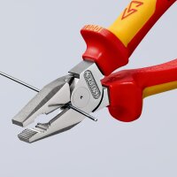 KNIPEX 02 06 200 SB Kraft-Kombizange isoliert mit Mehrkomponenten-Hüllen, VDE-geprüft verchromt 200 mm