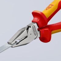 KNIPEX 02 06 225 Kraft-Kombizange isoliert mit Mehrkomponenten-Hüllen, VDE-geprüft verchromt 225 mm