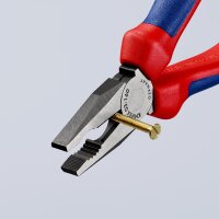 KNIPEX 03 02 160 Kombizange mit Mehrkomponenten-Hüllen schwarz atramentiert 160 mm