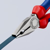 KNIPEX 03 05 180 SB Kombizange mit Mehrkomponenten-Hüllen verchromt 180 mm (SB-Karte/Blister)