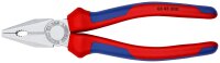 KNIPEX 03 05 200 Kombizange mit Mehrkomponenten-Hüllen verchromt 200 mm