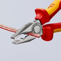 KNIPEX 03 06 160 SB Kombizange isoliert mit Mehrkomponenten-Hüllen, VDE-geprüft verchromt 160 mm (SB-Karte/Blister)