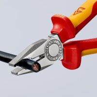 KNIPEX 03 06 180 SB Kombizange isoliert mit Mehrkomponenten-Hüllen, VDE-geprüft verchromt 180 mm (SB-Karte/Blister)