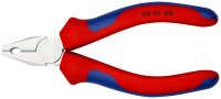 KNIPEX 08 05 110 Mini-Kombizange mit Mehrkomponenten-Hüllen verchromt 110 mm