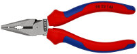 KNIPEX 08 22 145 Spitz-Kombizange mit Comfort-Griffen schwarz atramentiert 145 mm
