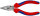KNIPEX 08 22 145 Spitz-Kombizange mit Comfort-Griffen schwarz atramentiert 145 mm